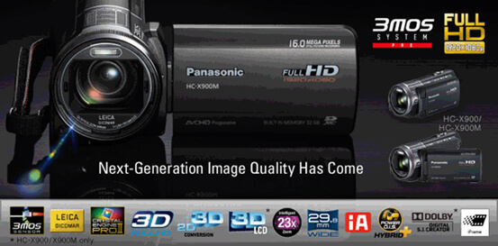 Panasonic HC-X900M camcorder family