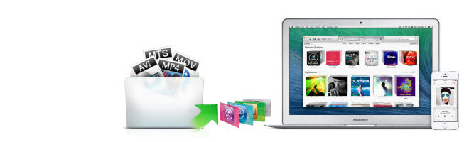 Mixed video formats prepared for an iTunes media library